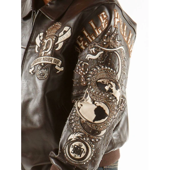 Pelle Pelle Dark Brown MB Leather Jacket | Dragon Jacket view 2