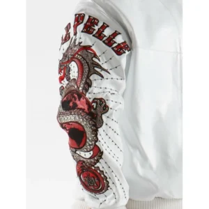 Pelle Pelle Men MB White Leather Jacket | Dragon Jacket view 2