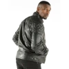 Pelle Pelle Men Black Quilted Biker Jacket