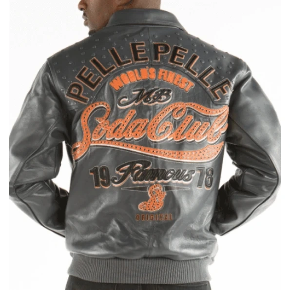 Pelle Pelle Grey Famous Soda Club Jacket