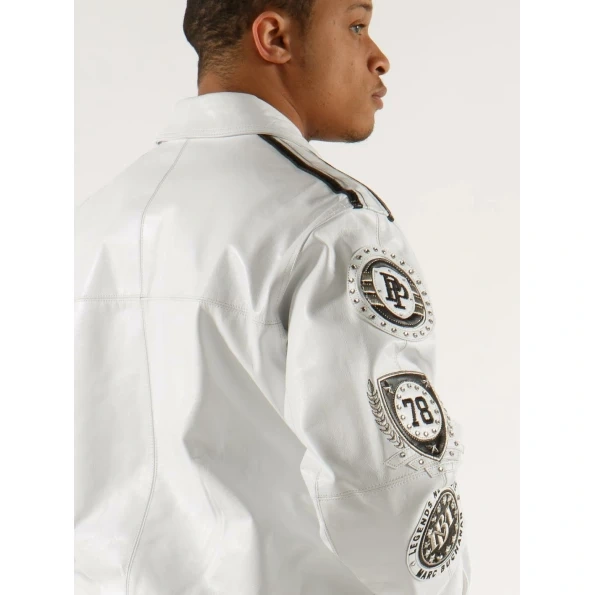 Pelle Pelle Men Legacy Series White Jacket | Leather Jacket view 4
