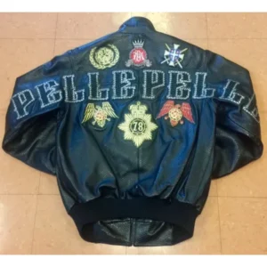 Pelle Pelle Patches MB Black Leather Jacket | Men & Women view 2