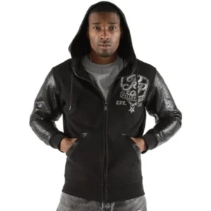 Pelle Pelle King Of Throne Black Hood Jacket | Men Jacket