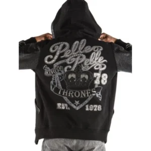 Pelle Pelle King Of Throne Black Hood Jacket | Men Jacket view 2