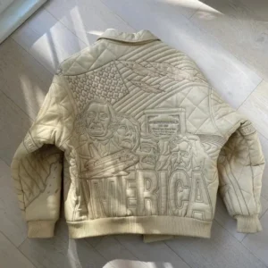 Pelle Pelle American Beige Leather Jacket | Men & Women view 2