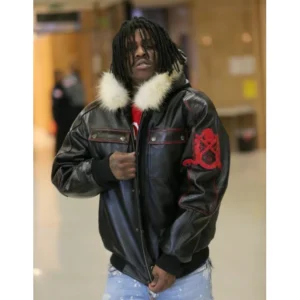 Pelle Pelle Men Chief Keef Fur Hood Jacket | Leather Jacket view 2