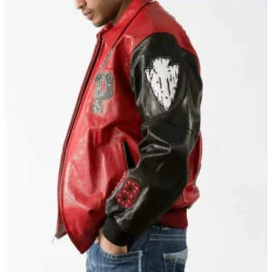Pelle Pelle Red Renegades Leather Jacket | Chief Keef Jacket view 3