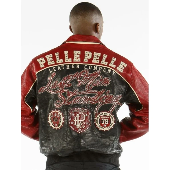 Pelle Pelle Red Black MB Leather Jacket