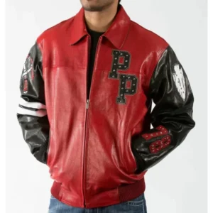 Pelle Pelle Red Renegades Leather Jacket | Chief Keef Jacket view 2