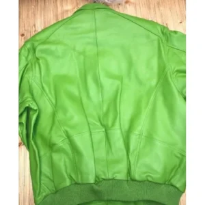 Pelle Pelle Plain Green Leather Jacket | Men & Women