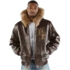 Pelle Pelle Dark Brown Crest Leather Jacket