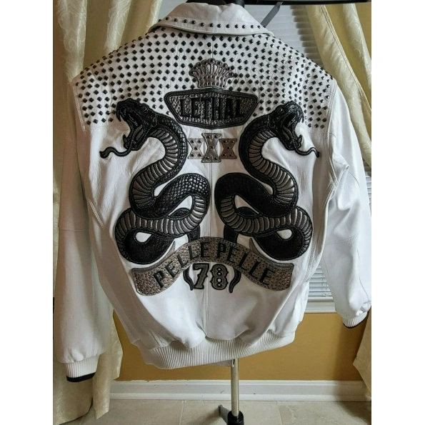 Pelle Pelle Lethal White Stud Leather Jacket | Men & Women view 2