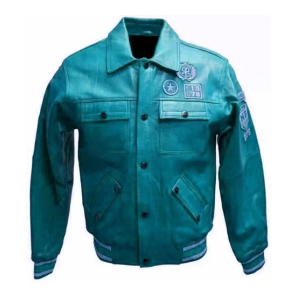 Pelle Pelle Cyan 1978 Star Leather Jacket