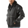 Pelle Pelle Men Black Fur Collar Jacket