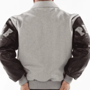 Pelle Pelle Legendary Men Grey Studs Jacket | Leather & Wool