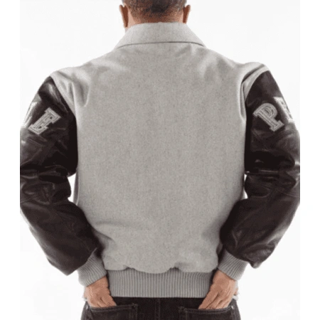 Pelle Pelle Legendary Men Grey Studs Jacket