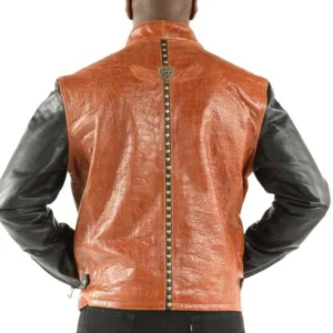 Pelle Pelle Men Brown China Collar Jacket | Leather Jacket