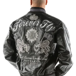 Pelle Pelle Men MB Varsity Leather Jacket | Forevert Fly view 2