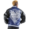 Pelle Pelle Navy Blue Men Varsity Jacket