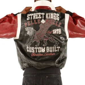 Pelle Pelle Men Street Kings Leather Jacket | Maroon Jacket view 2
