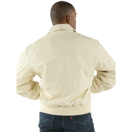 Pelle Pelle Men Cream Soft Leather Jacket