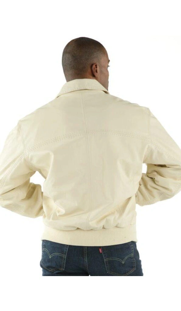 Pelle Pelle Men Cream Soft Leather Jacket