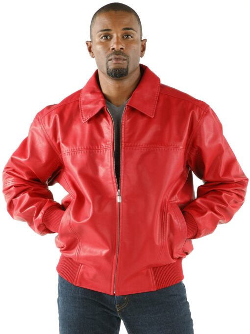 Pelle Pelle Men Red Soft Leather Jacket view 2