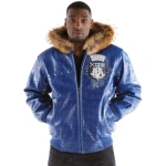 Pelle Pelle Blue Emblem MB Fur Hood Jacket