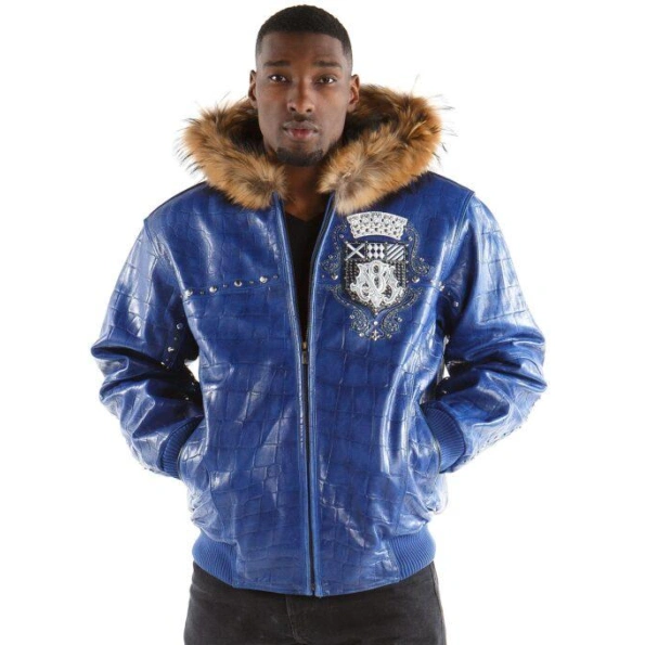 Pelle Pelle Blue Emblem MB Fur Hood Jacket