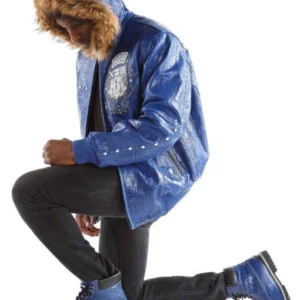 Pelle Pelle Blue Emblem MB Fur Hood Jacket | Leather Jacket view 3