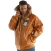 Pelle Pelle Brown Emblem MB Fur Hood Jacket