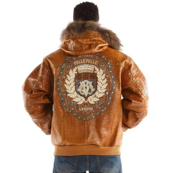 Pelle Pelle Brown Emblem MB Fur Hood Jacket