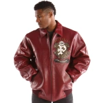 Pelle Pelle Maroon MB Leather Jacket