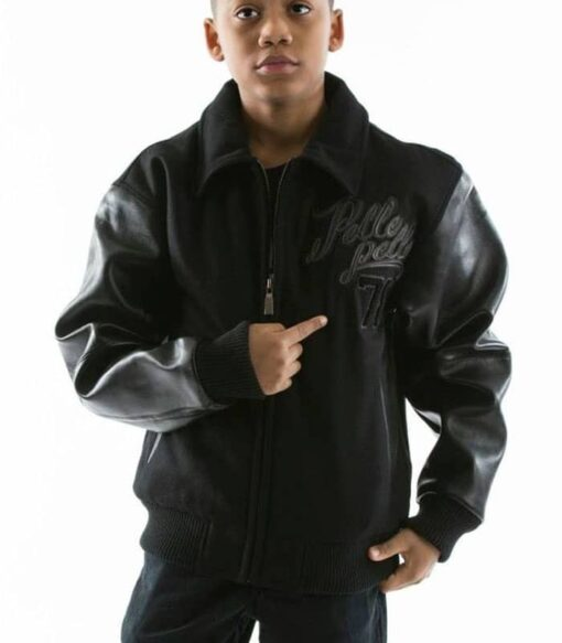 Pelle Pelle Kids Legendary Black Jacket | Leather & Wool