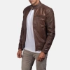 Pelle Pelle Dark Brown Biker Leather Jacket