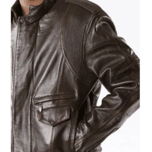 Pelle Pelle Dark Brown Men Biker Jacket | Leather Jacket view 3