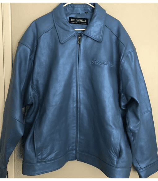 Pelle Pelle Metallic Puma MB Leather Jacket | Blue Jacket