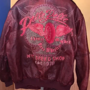 Pelle Pelle Free Wheeler Leather Jacket | Maroon Jacket view 2