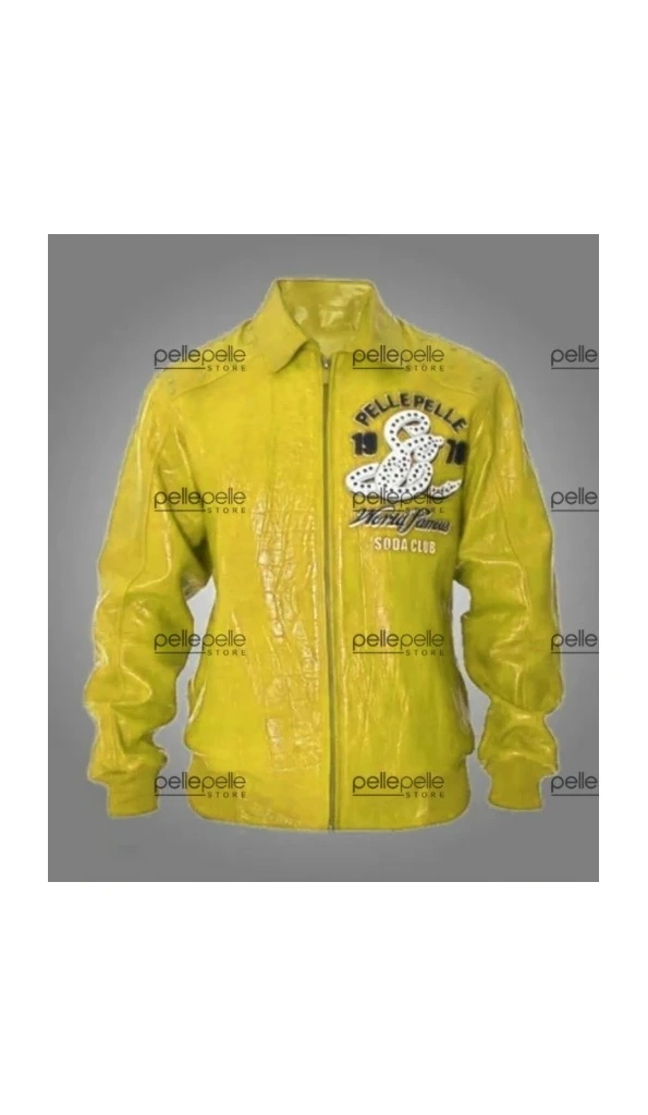 Pelle Pelle Soda Club Yellow Leather Jacket | MB Jacket