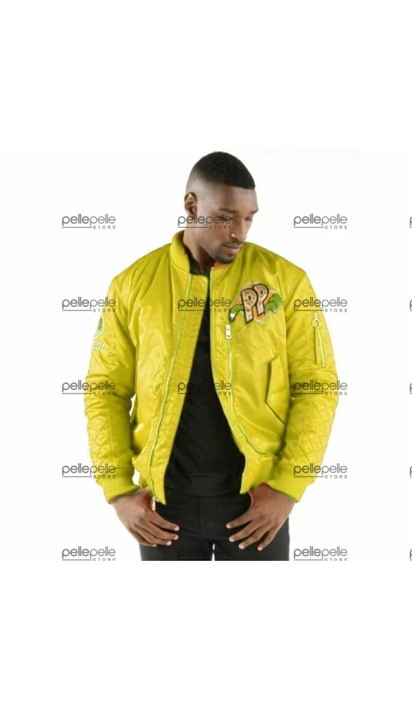 Pelle Pelle Quilted Cool Cat Leather Jacket | Yellow Jacket