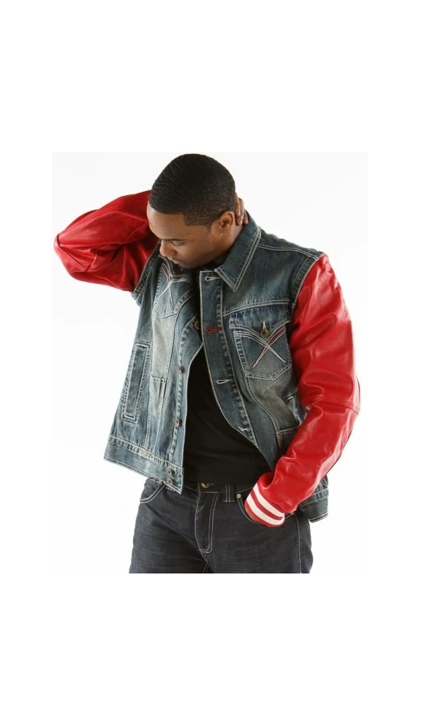 Pelle Pelle Men Jeans Blue Shirt | Leather & Denim Shirt