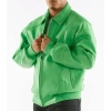 Pelle Pelle Men Plain Green Leather Jacket