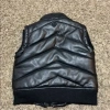 Pelle Pelle Leather Puffer Black Vest