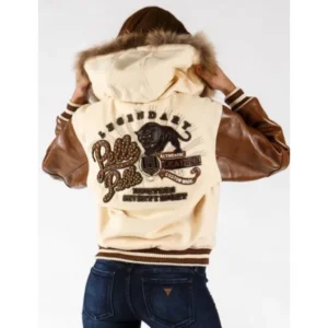 Pelle Pelle Legendary Women Varsity Jacket | Fur Hood Jacket