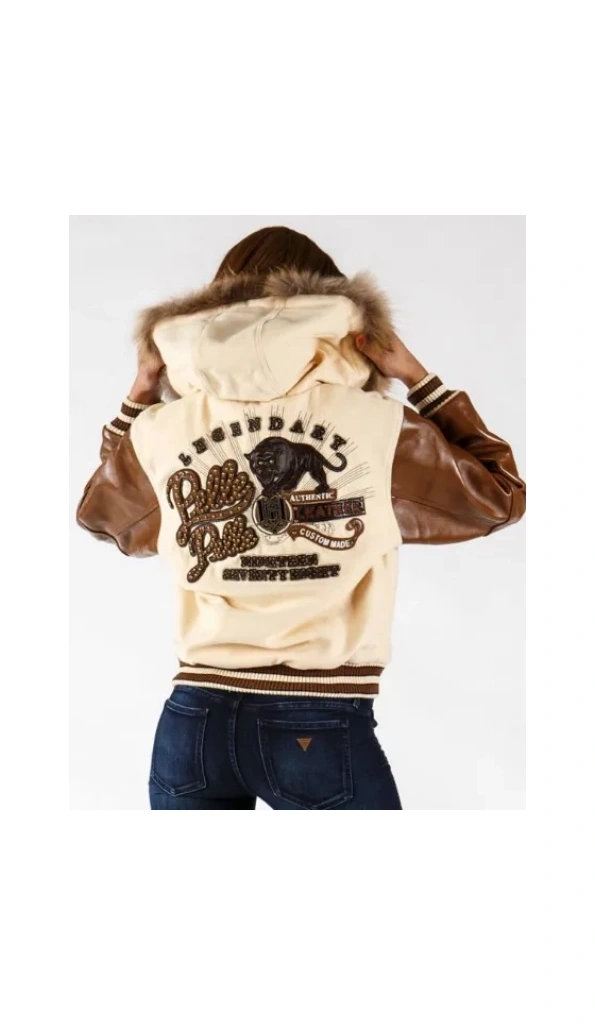 Pelle Pelle Legendary Women Varsity Jacket | Fur Hood Jacket