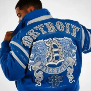 Pelle Pelle Men Blue Detroit Wool Jacket | MB Jacket view 2