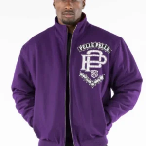 Pelle Pelle Mens Elite Series Purple Wool Jacket view 2