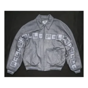 Pelle Pelle Grey MB Hiphop Leather Jacket | Men & Women view 2