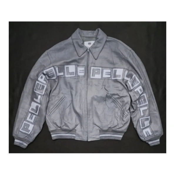 Pelle Pelle Grey MB Hiphop Leather Jacket