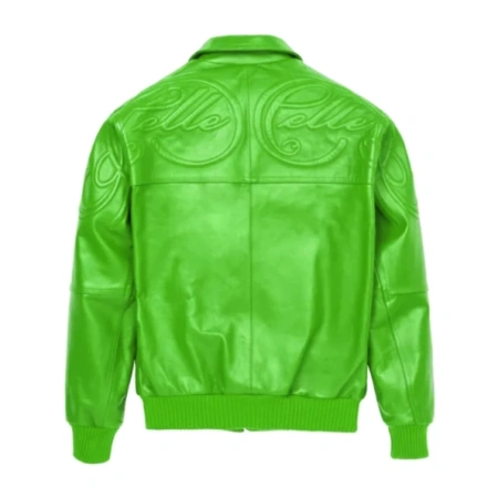 Pelle Pelle Green Puff Plush Leather Jacket